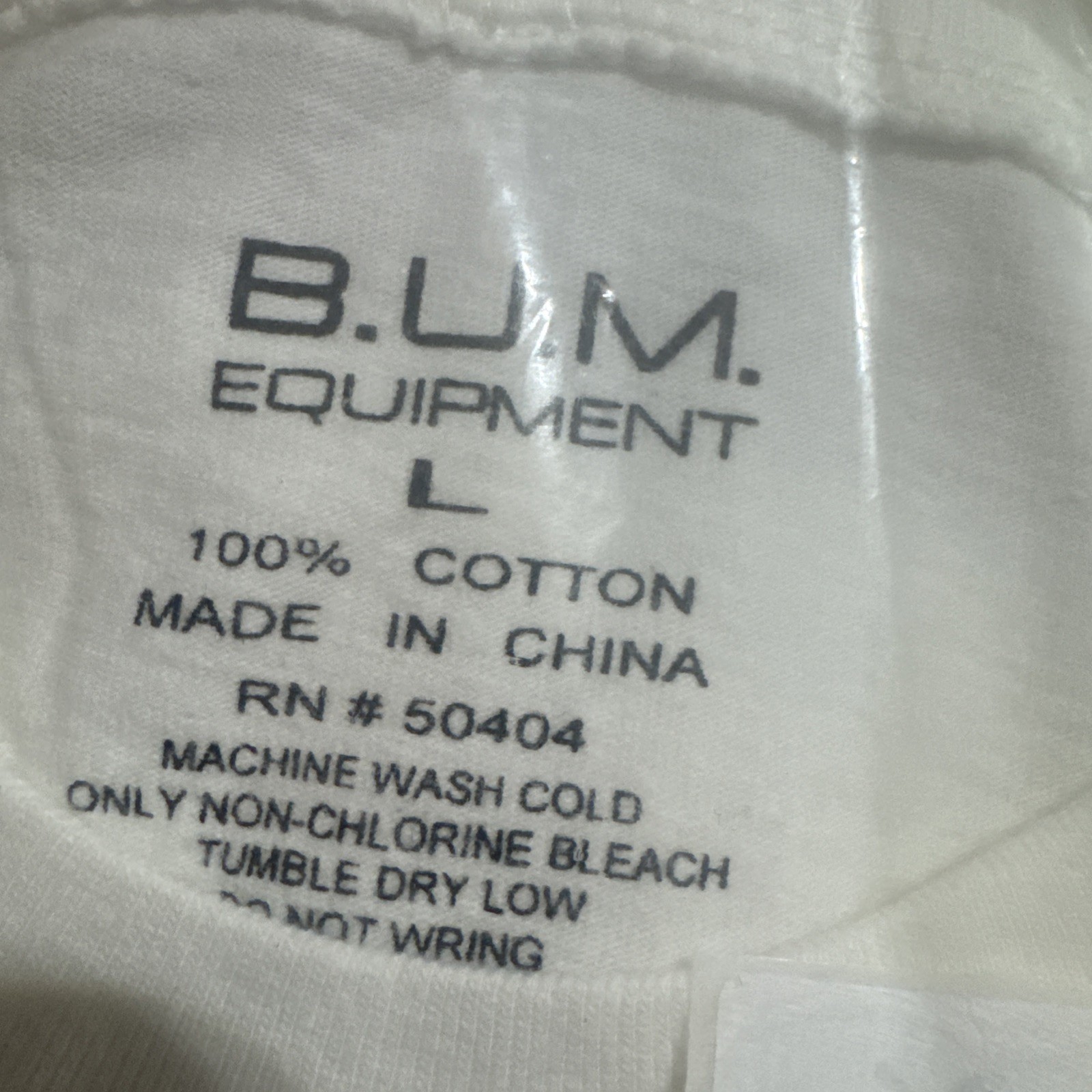 B.U.M. Equipment Men's Crew Neck Size Large Color White gallery