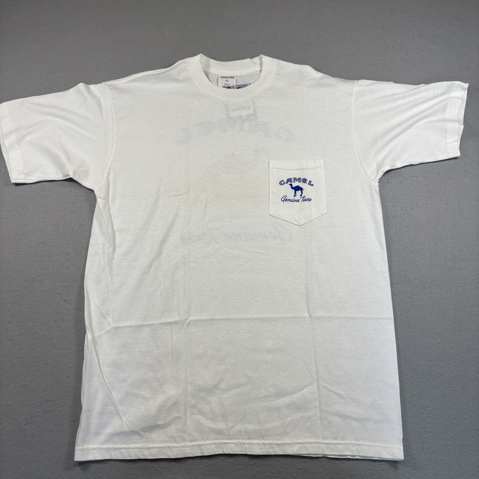 American Born T-Shirt Men's XL White Camel Cigarette Made In USA 100% Cotton gallery