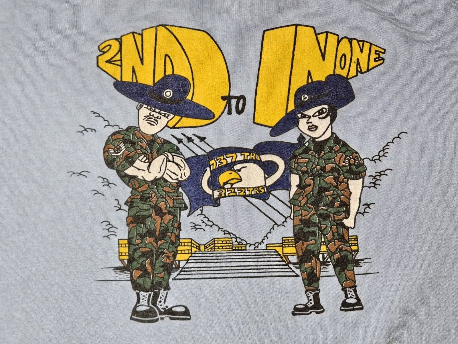 Vintage Air Force 322nd Training Second 2nd To None T Shirt XL Blue Army Eagle gallery