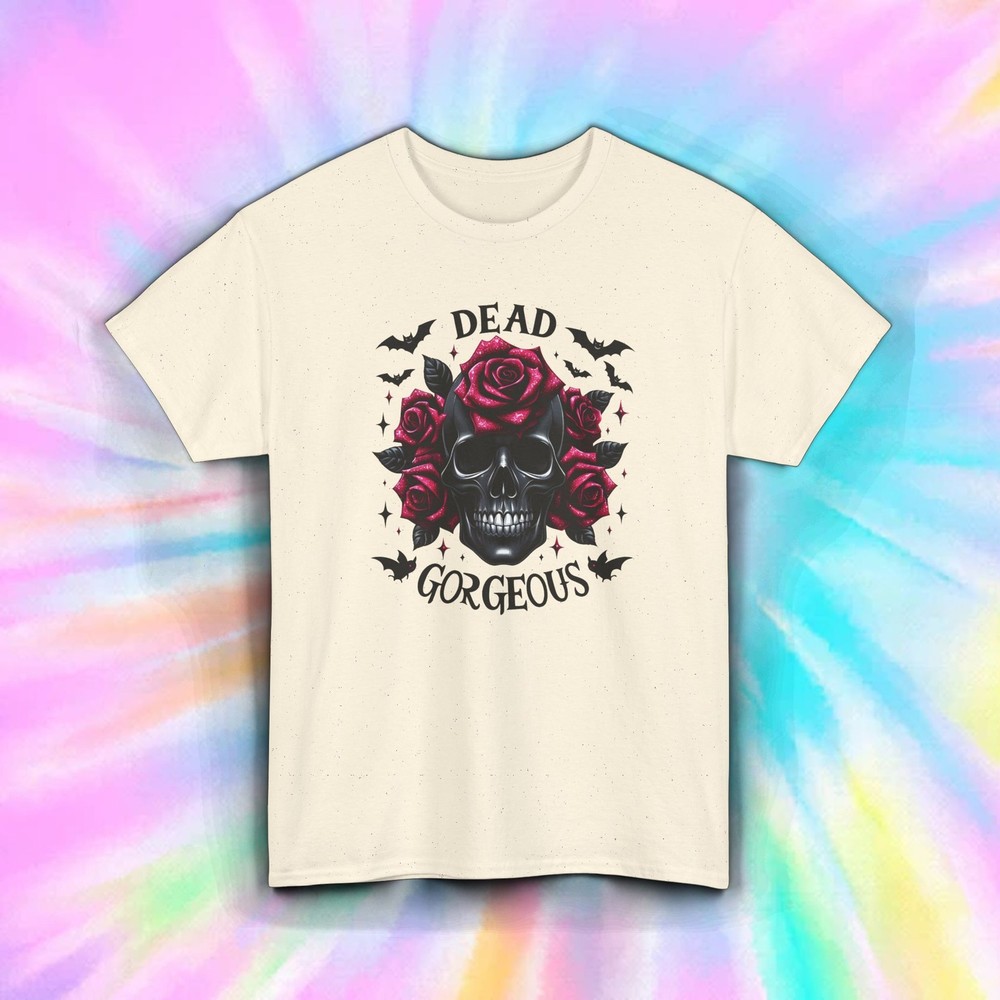 Dead Gorgeous Skull Roses Shirt | Gothic Halloween Aesthetic Dark Beauty Tee