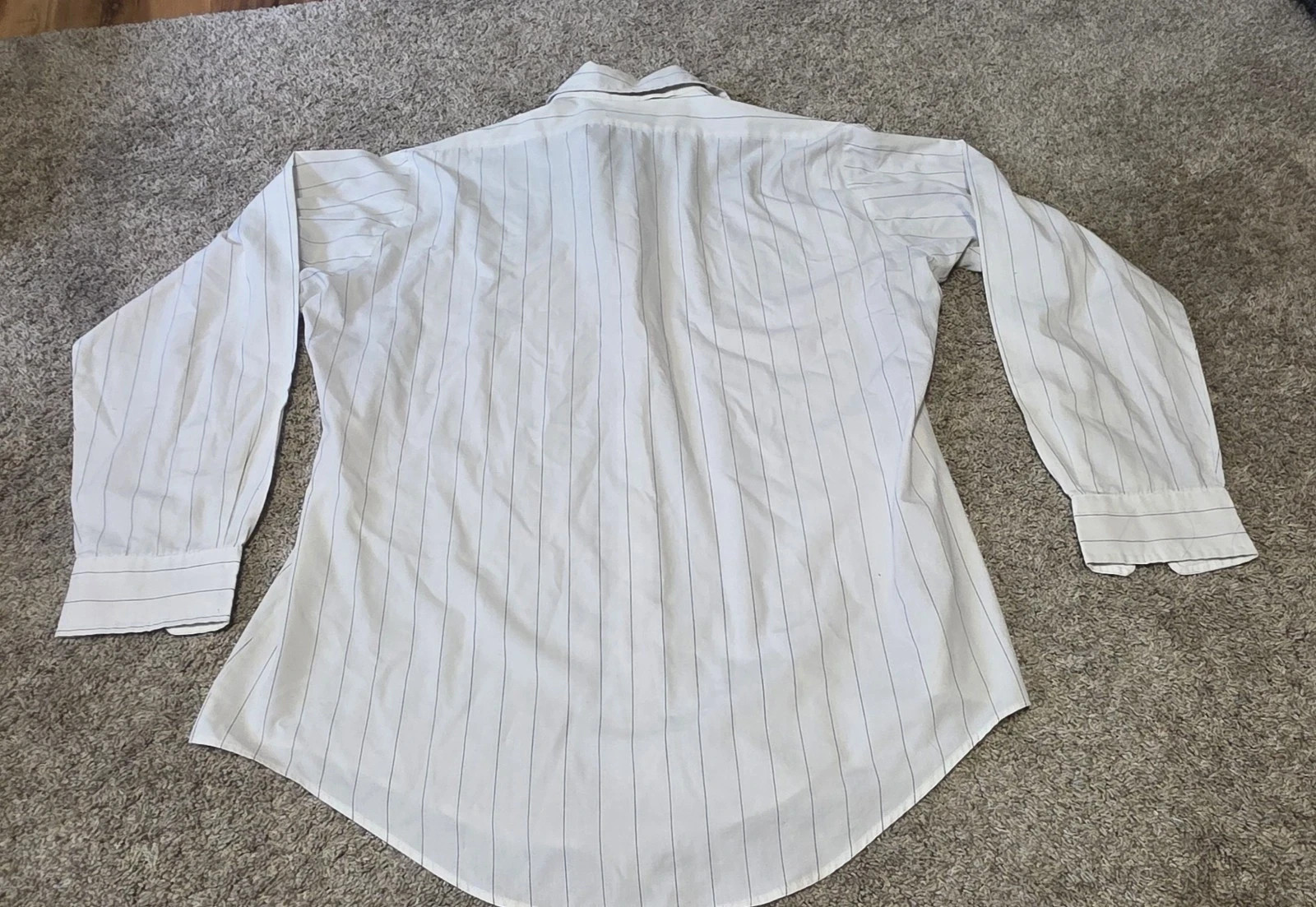 Vtg USPS Postal Service Striped Button Up Long Sleeve Flying Cross Union Made #1 gallery