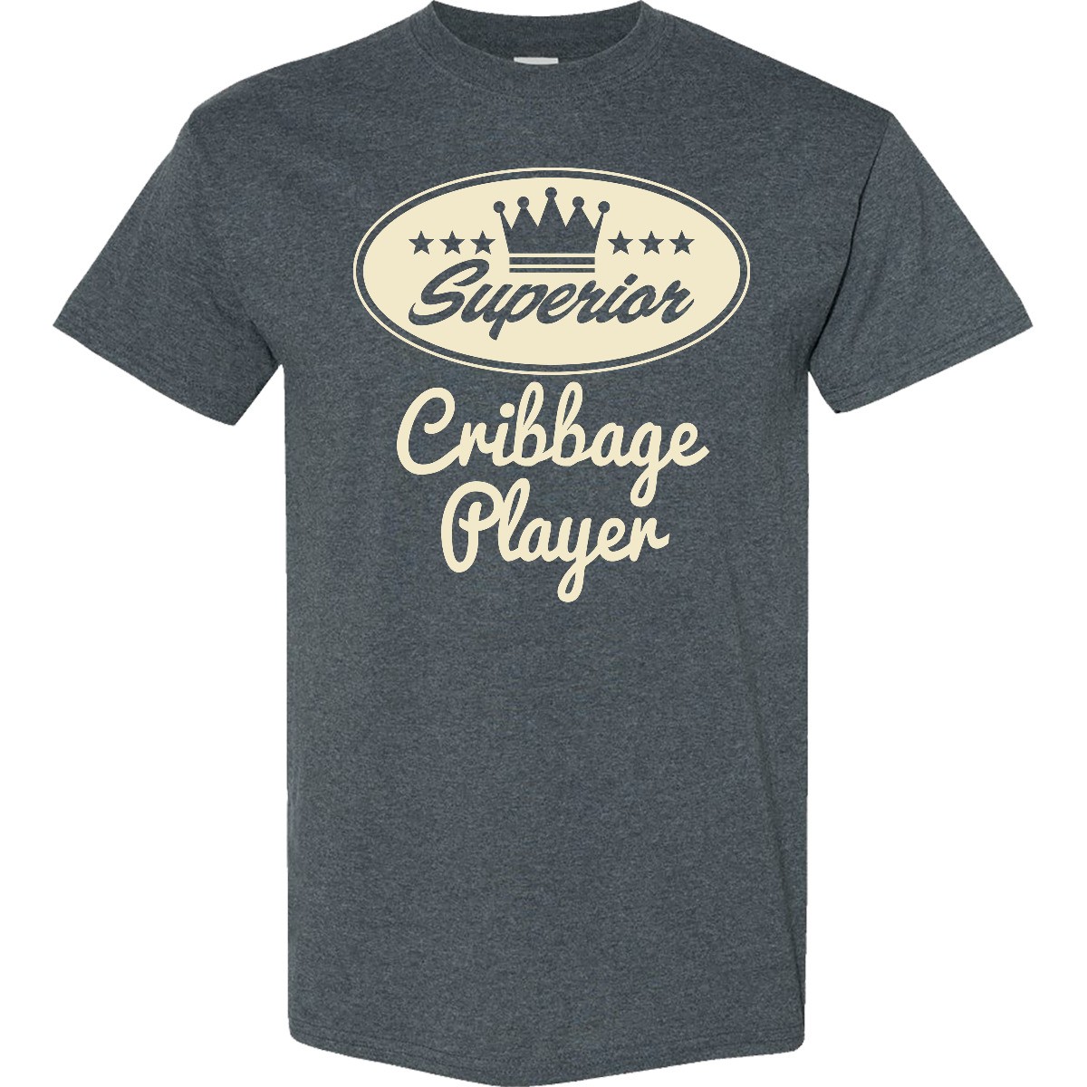 Inktastic Cribbage Player Vintage Superior T-Shirt Retro Crown Hobby Mens Tees gallery
