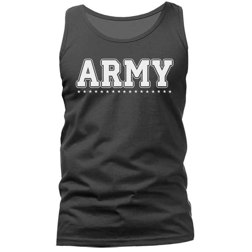 Army Military Patriotic US Flag Veteran Graphic Tank Top