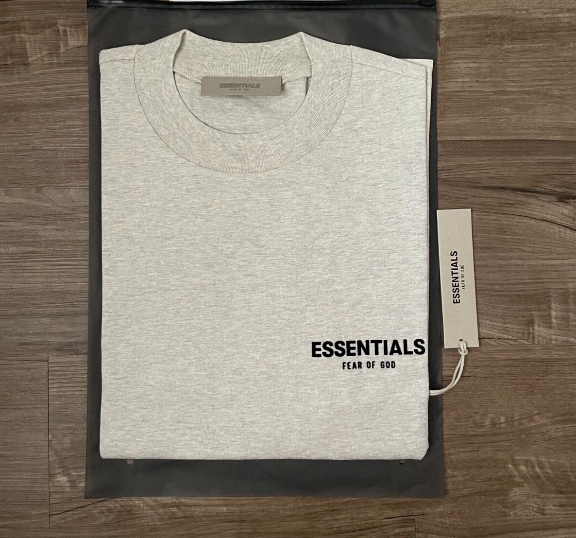 NEW Fear of God Essentials T-Shirt Light Oatmeal Sz XS-XL FREE SHIPPING gallery