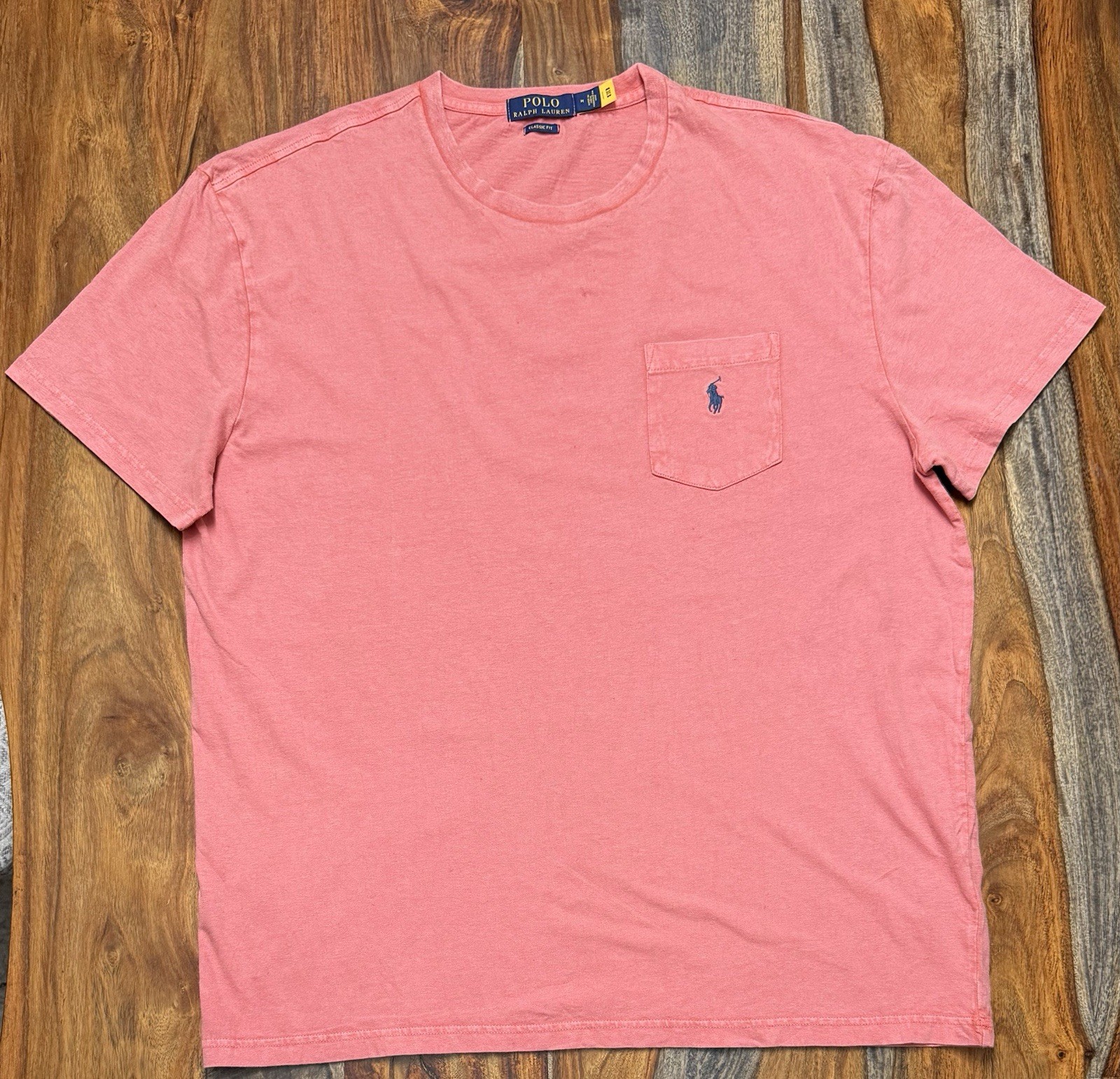 Polo Ralph Lauren Cotton Linen Pocket T Shirt Classic Fit Amalfi Red Men’s Sz L