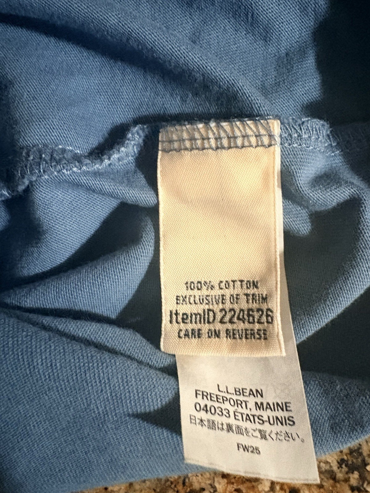 L.L. Bean Men's Carefree Unshrinkable Tee Traditional Fit, Henley Blue, Medium gallery