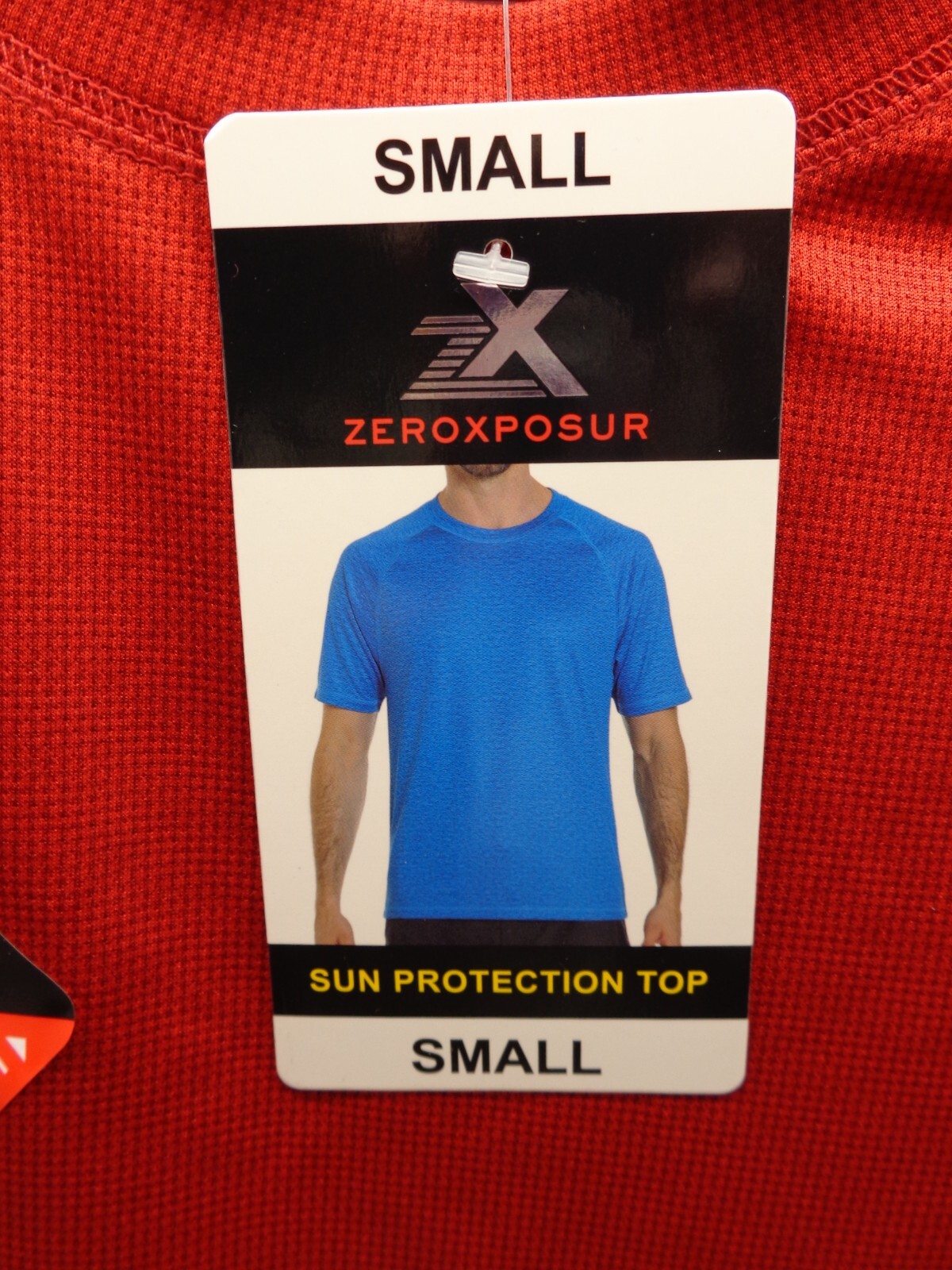 NEW Men's Zeroxposur Sun Protection Top Red Small gallery