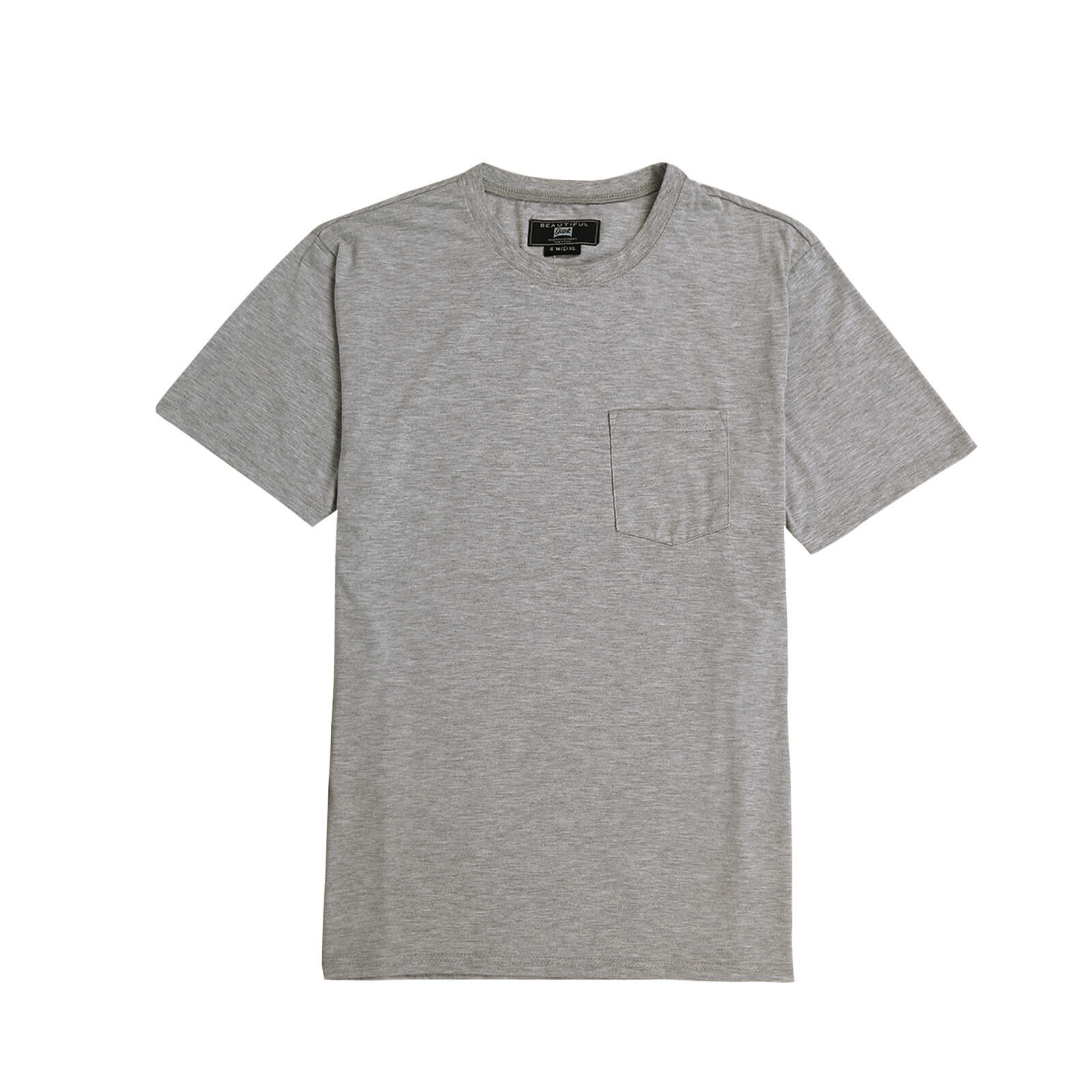 Beautiful Giant Cotton T-Shirts Men's Casual Short Sleeve Solid Undershirt Tees gallery