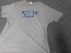 Miami Florida Mens Shirt Large gray pullover