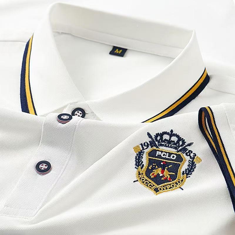 Nueva camisa polo bordada de manga corta para hombre, informal de negocios gallery