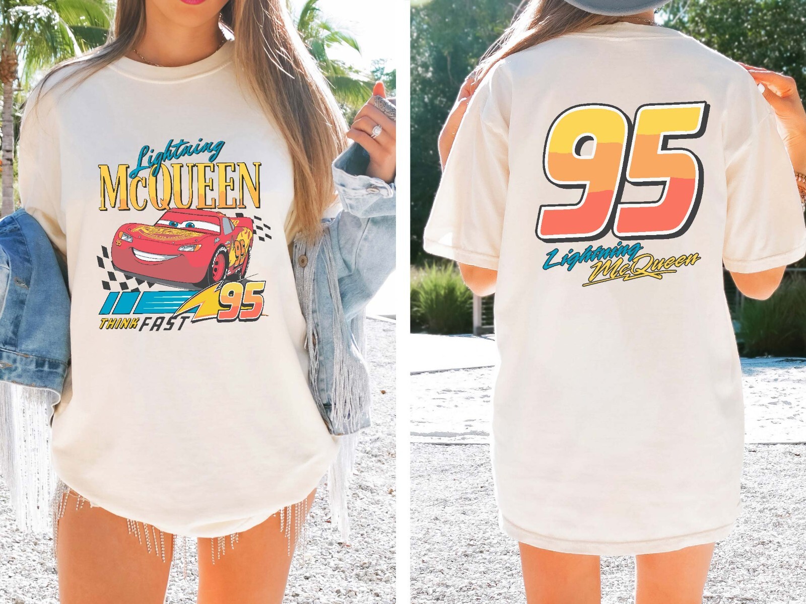 Vintage Lightning Mcqueen Comfort Colors Shirt, Kids Disney Shirt, Disney Cars gallery