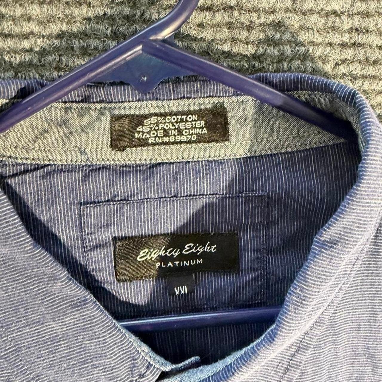 'Eighth Eight grey button up shirt Size XL #menswear #formal 34' gallery