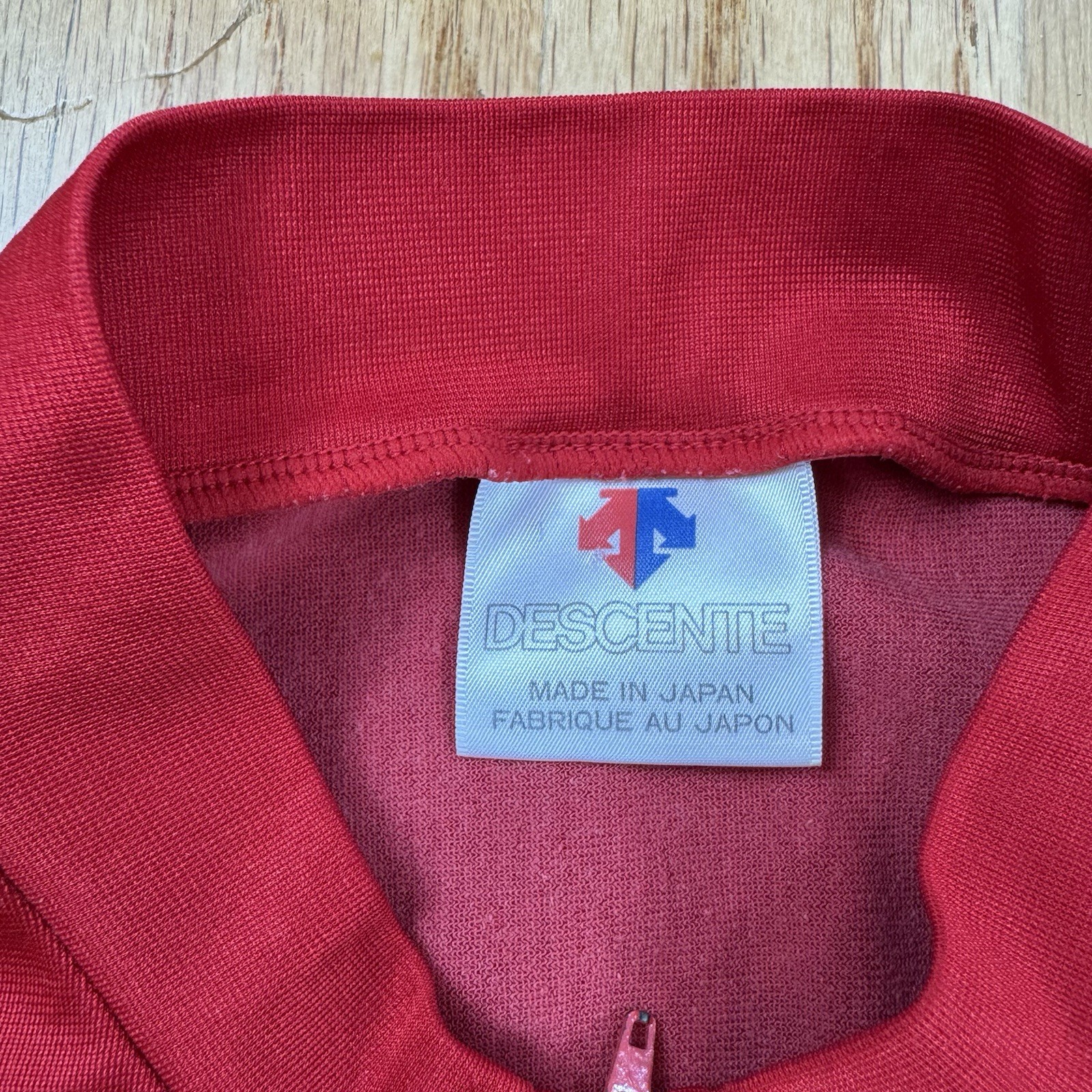 Vintage Descente Cycling Jersey Shirt Men's Red White Biking Made in Japan 90s gallery