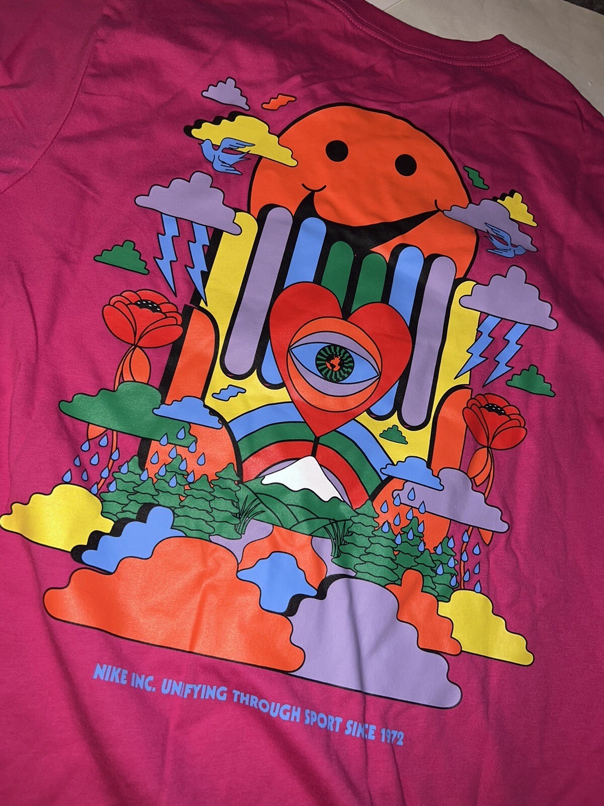 NWT Nike Peace Pack 1 HBR Long-Sleeve Men's Pink T Shirt Sz S & M $40 DX1053 gallery