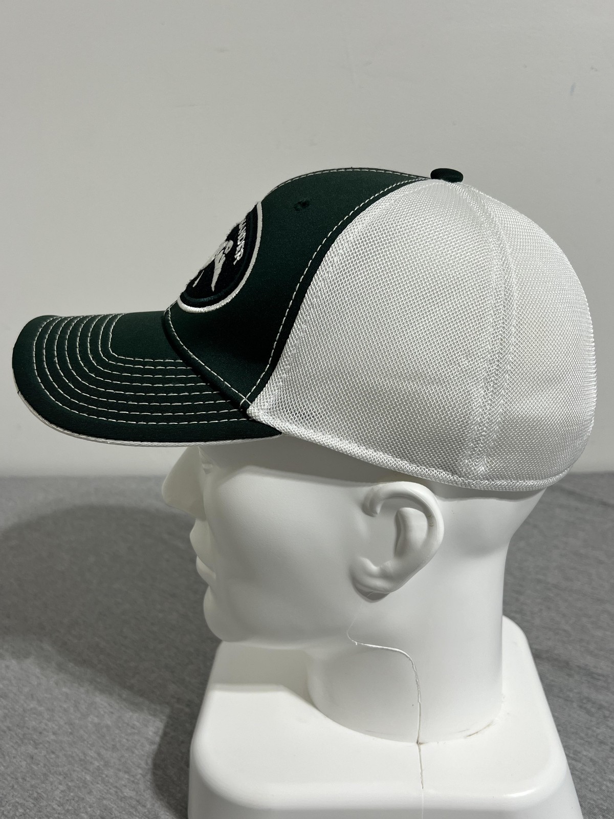 Duck Commander Hat Cap Fitted One Size Green White Mesh Trucker Patch Mens gallery