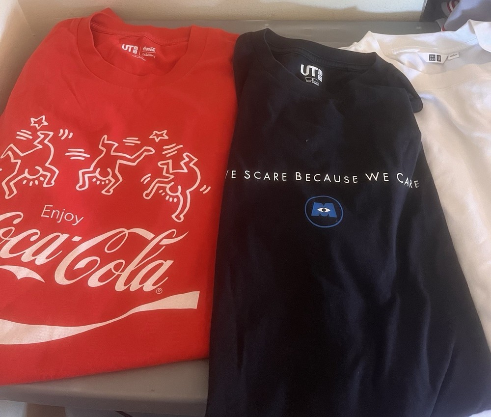 3 uniqlo shirt bundle keith herring coca cola monsters inc movie promo sm b7