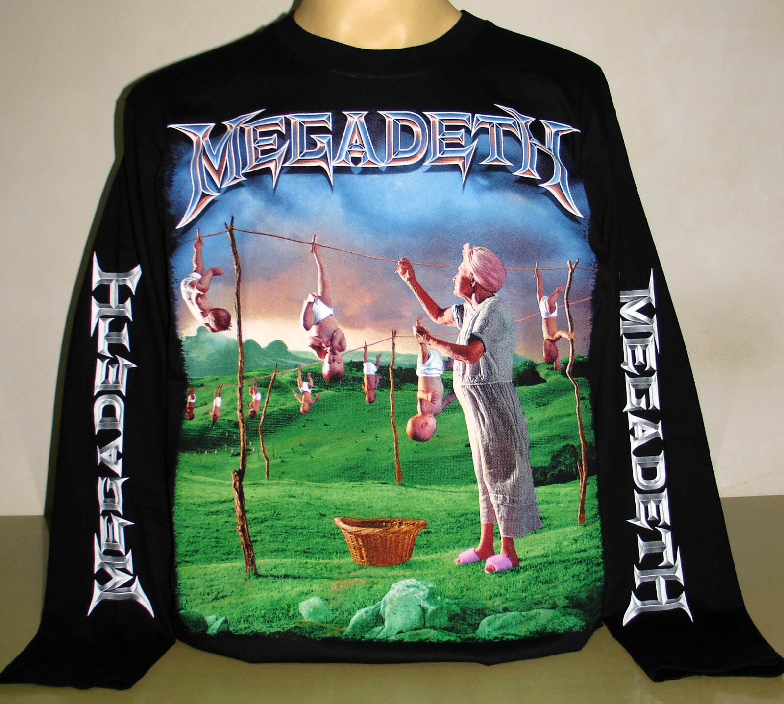 Megadeth Youthanasia Long Sleeve T-Shirt Size S M L XL 2XL 3XL Metal Band New!