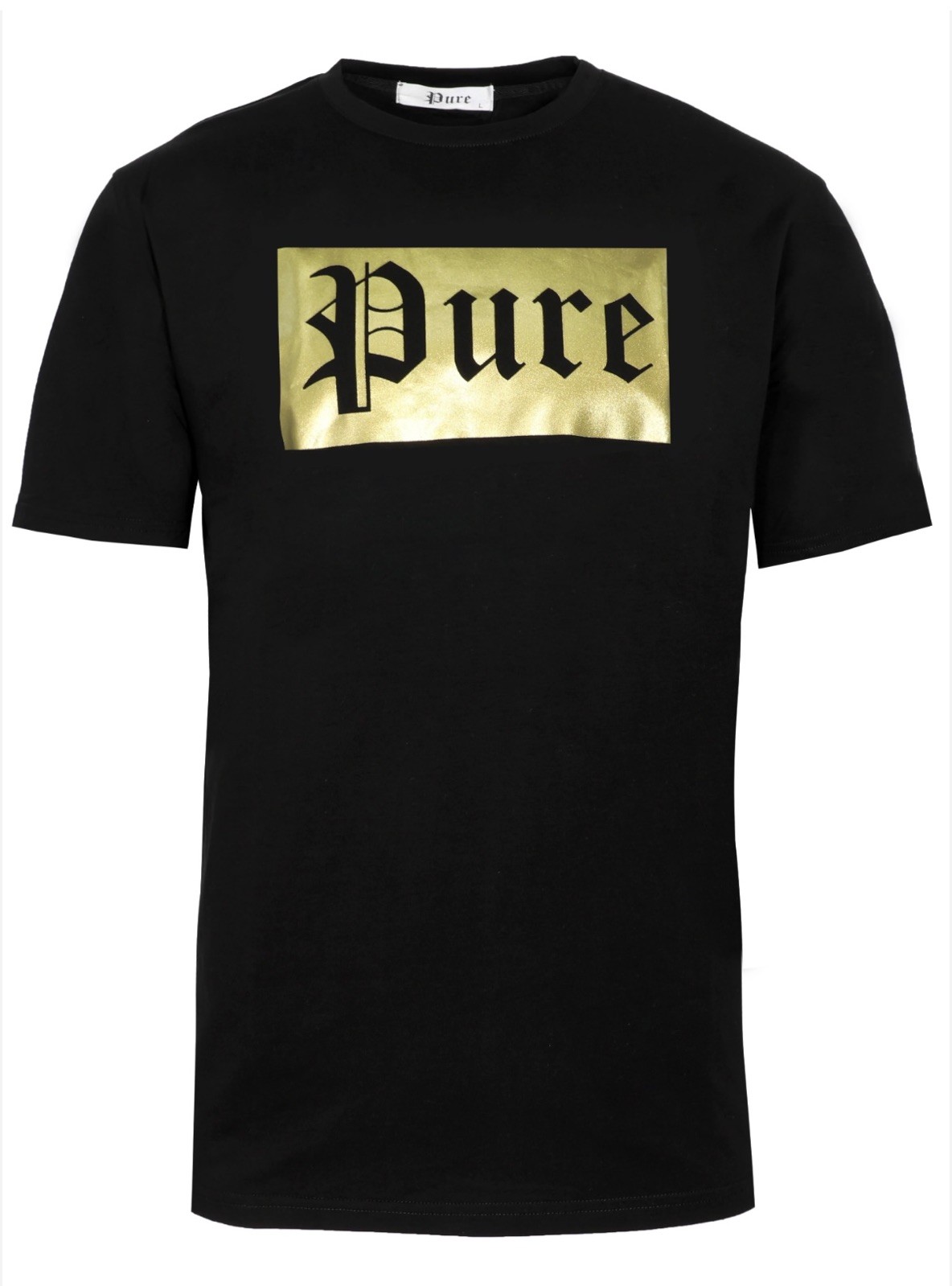 Black Pure Atlanta Designer T Shirt Size M Golden gallery