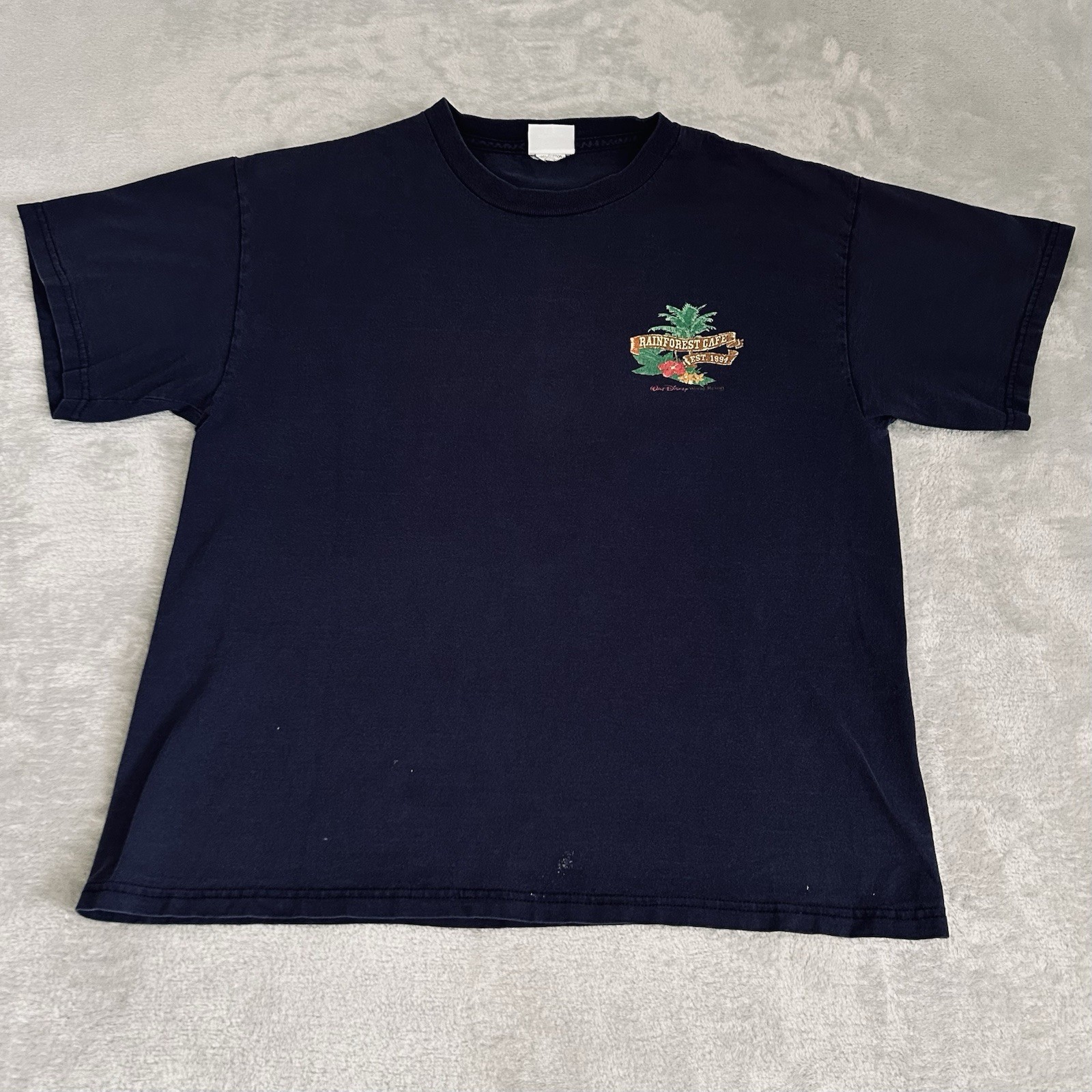 Vtg 90s Rainforest Cafe Tshirt Disney World Mens M Tropical Parrot Y2K Souvenir gallery