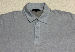 Vince Men’s Light Blue/Gray Double Layer Short Sleeve Polo T-Shirt Size S NWOT