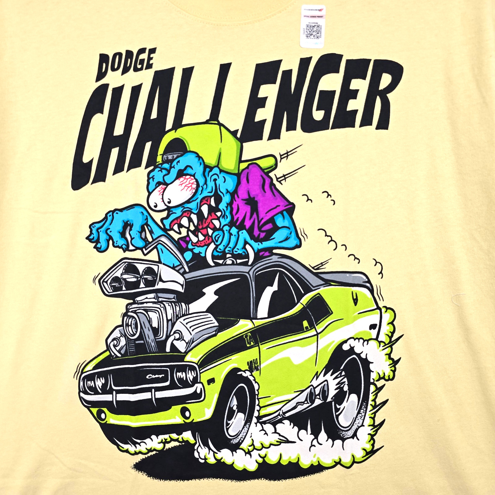Ratfink Dodge Challenger Shirt Mens XL Yellow Mopar American Muscle Car NWT gallery