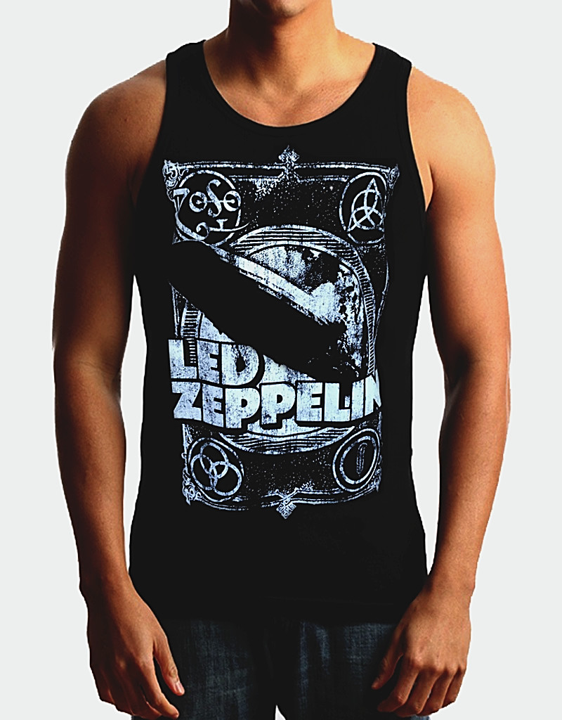 LED ZEPPELIN BLIMP PUNK ROCK Band Black Tank Top