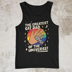 Personalized The Greatest Cat Dad Tank Top