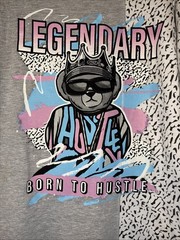 Bailey Apparel Bear Born to Hustle Men’s T Shirt XL Gray