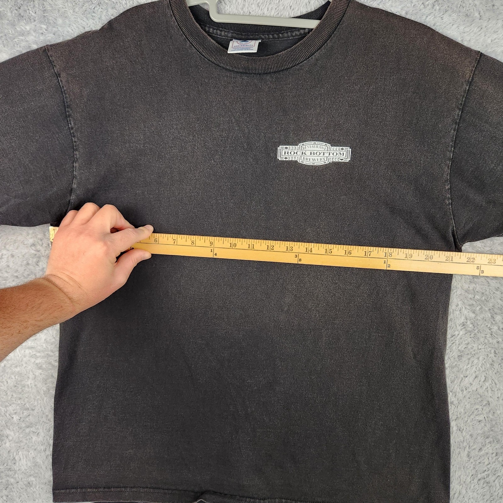 Vintage Rock Bottom Brewery Fire Chief Ale Shirt Mens Large Gray Beer Graphic gallery