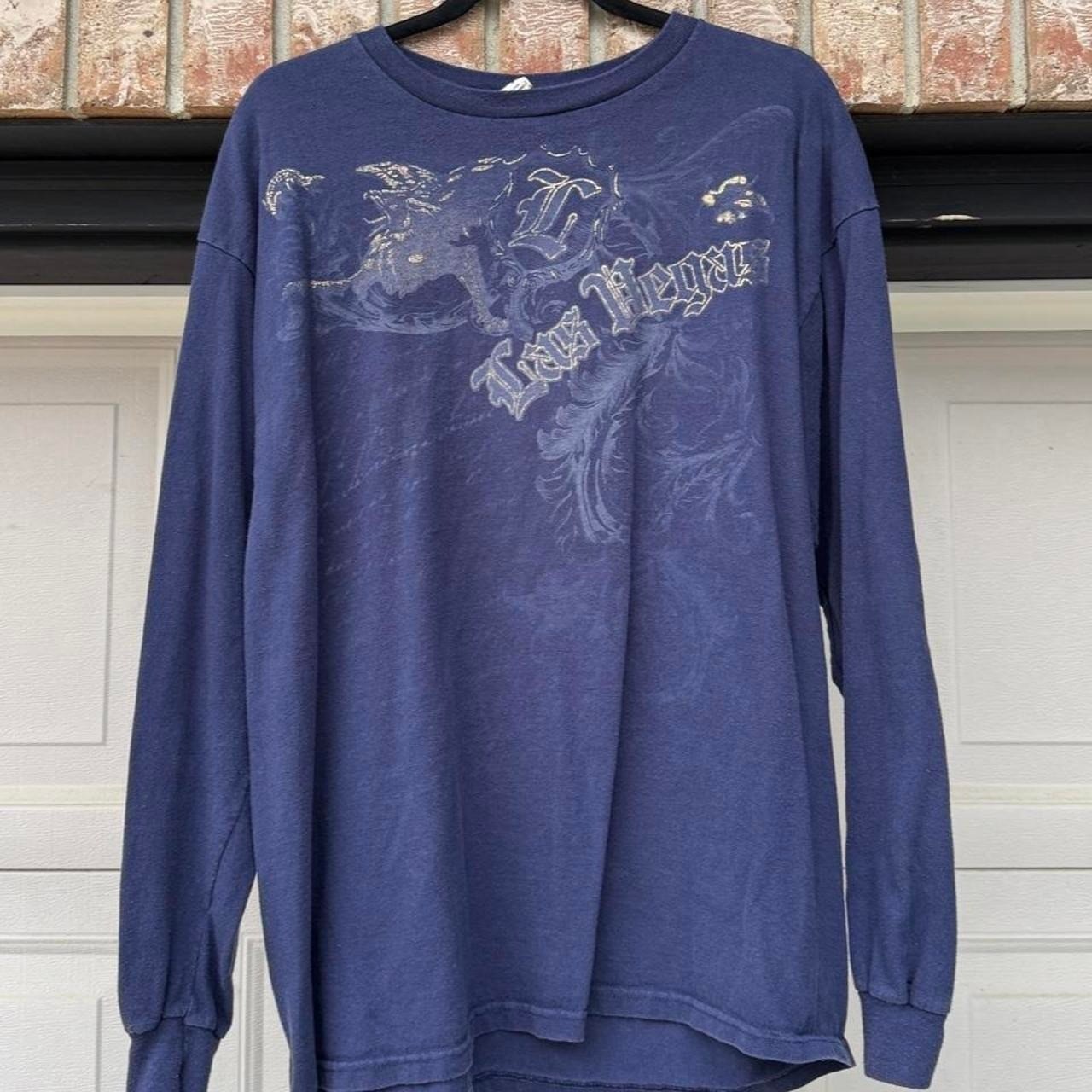 NAVY DELTA PRO WEIGHT "LAS VEGAS" Y2K LONG SLEEVE gallery