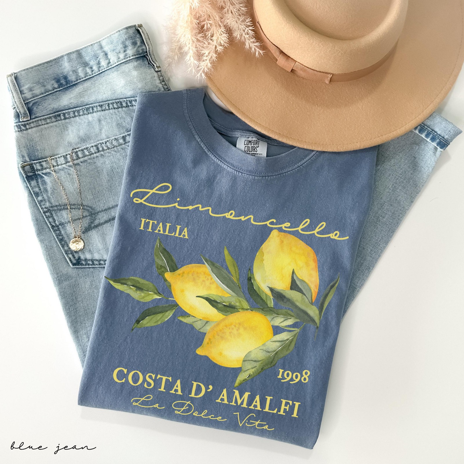 Comfort Colors® Retro Limoncello La Dolce Vita Tee, Lemon Shirt, Italy T-shirt, gallery