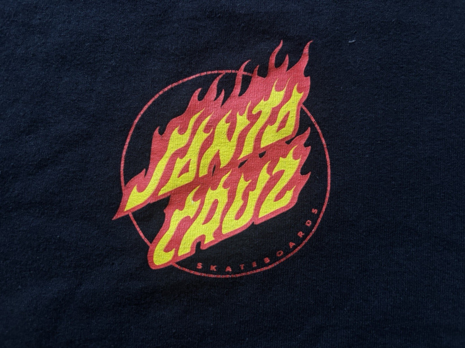 Santa Cruz T Shirt Men Skateboards Color Black Cotton Crew Tee Size Large gallery