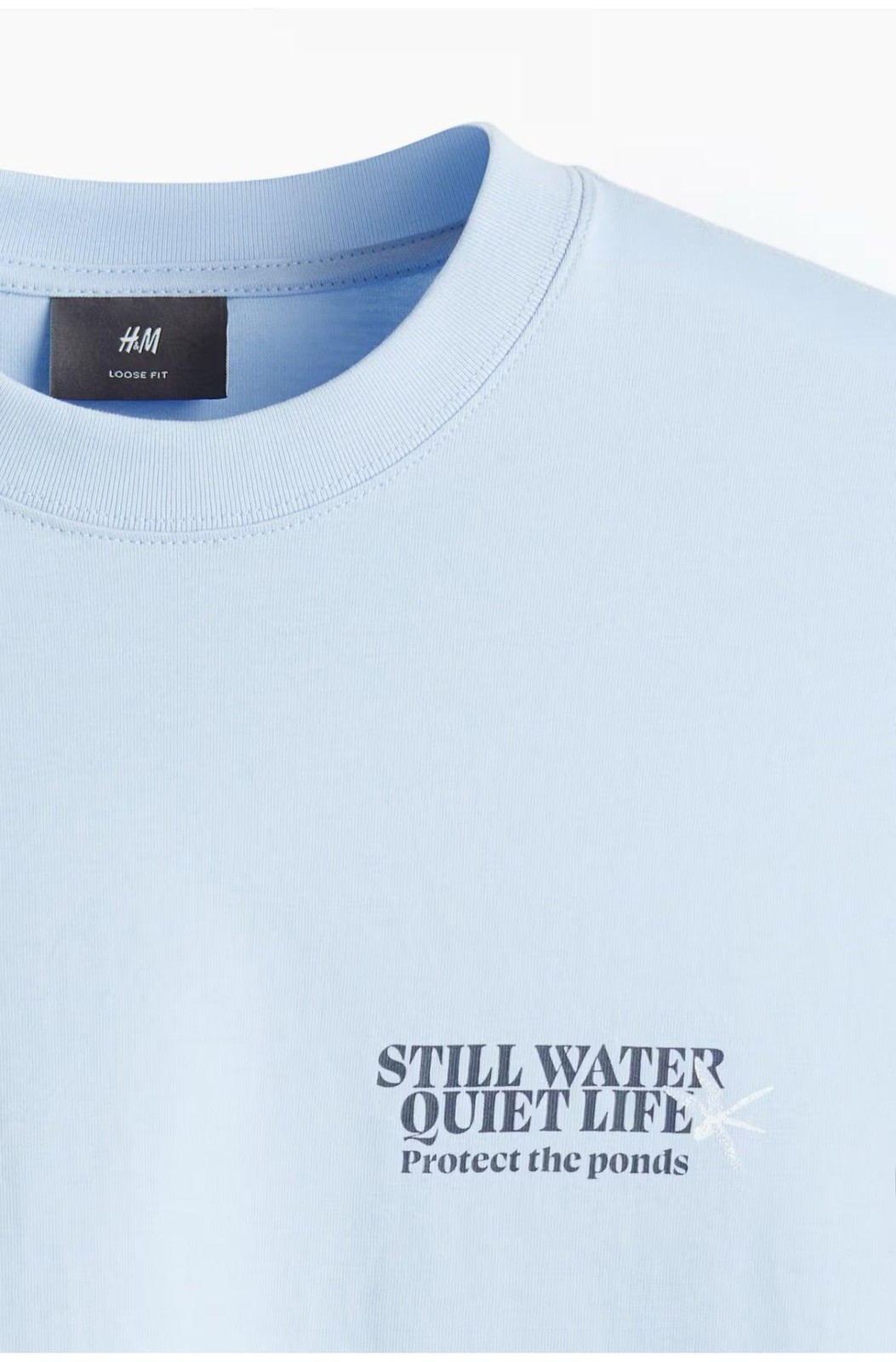 H&M Still Water Quiet Life Shirt Mens Medium Blue Frog Pond Graphic Back Tee NEW gallery