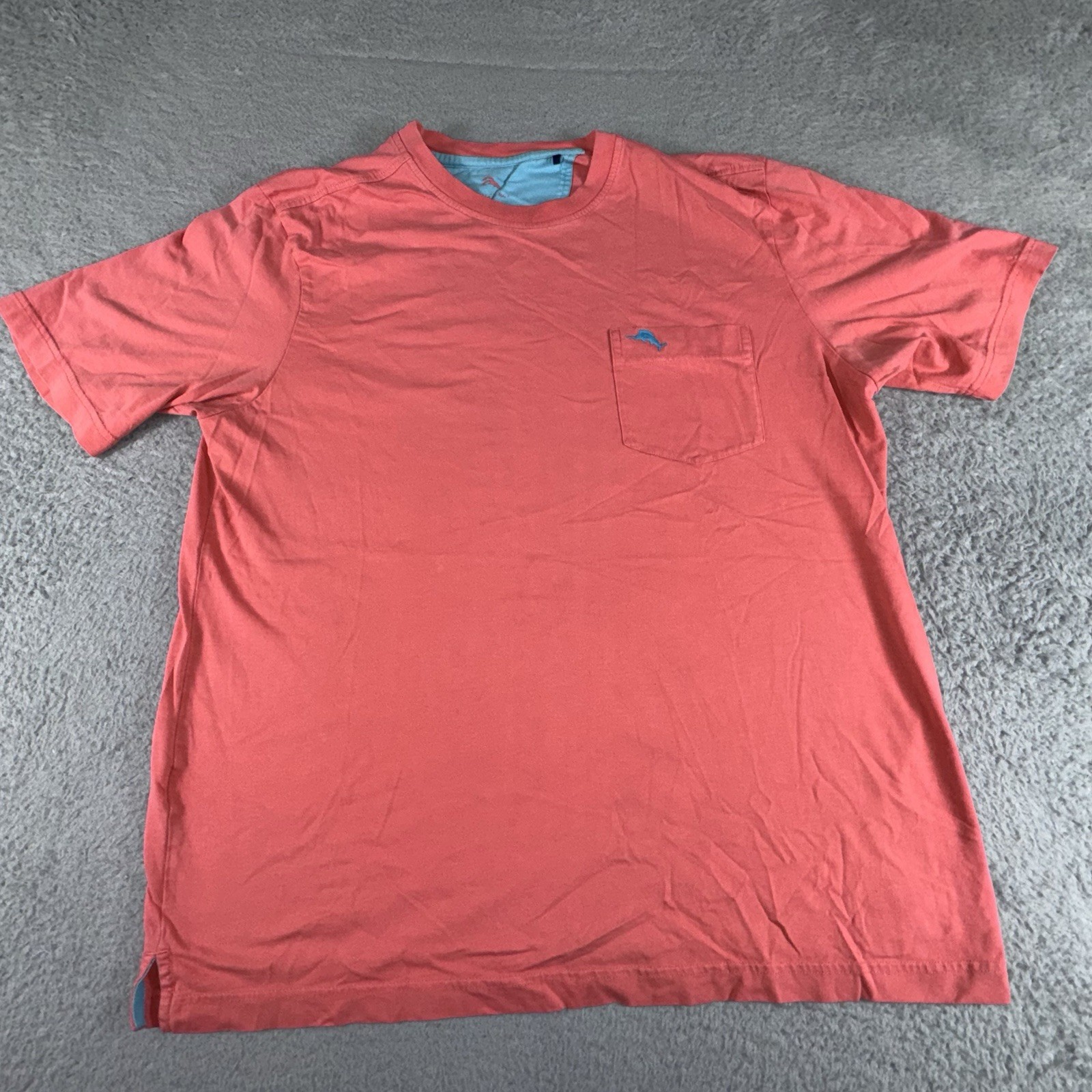 Tommy Bahama T Shirt Mens Medium Coral Embroidered Logo Tee Swordfish Crewneck