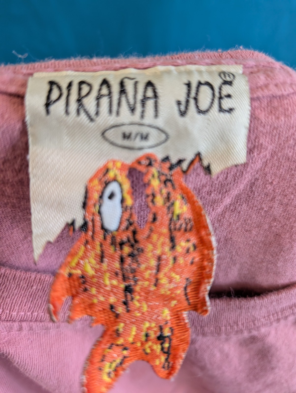 Pirana Joe Cozumel Mexico Tee M Pink Cartoon Piranha Fish Tourist Graphic Shirt gallery
