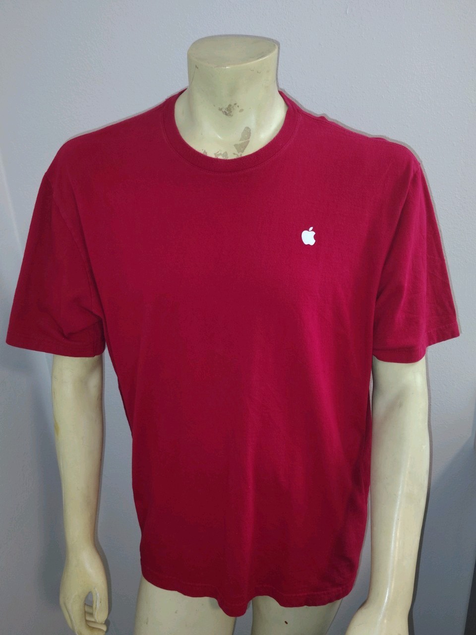 Apple Red Employee T-Shirt Men/Unisex Short Sleeve Size 2XL 100% Recycled Cotton