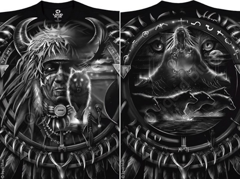 WOLF DREAMCATCHER-2 SIDED Big Print-T-SHIRT S-M-L-XL-XXL,3X-4X,5X,6X Mystical gallery