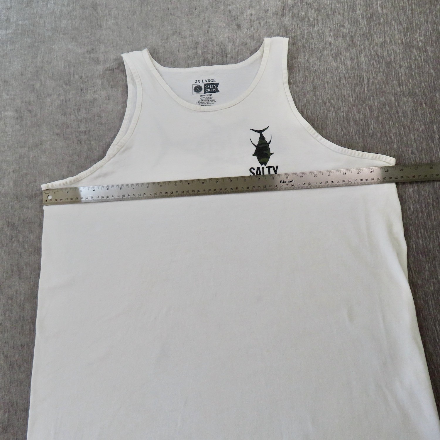 Salty Crew Shirt Mens XXL 2XL White Camo Fish Muscle Tank Top Beach Outdoor gallery