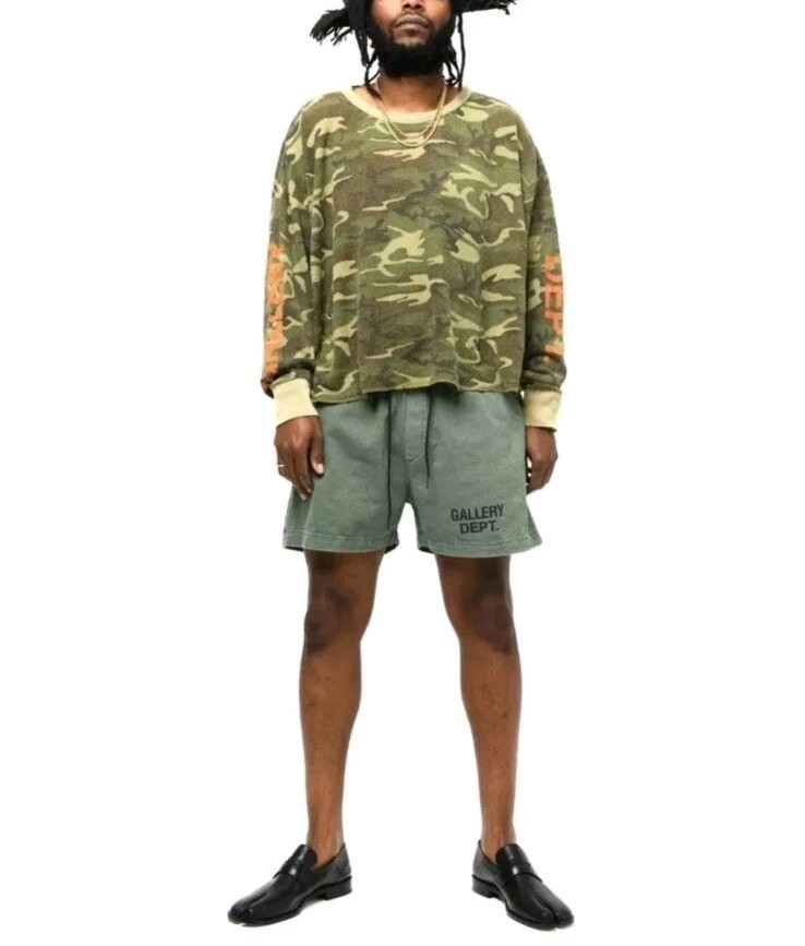 Gallery Dept. Camouflage Green Orange Thermal Long Sleeve Shirt Men’s Large gallery