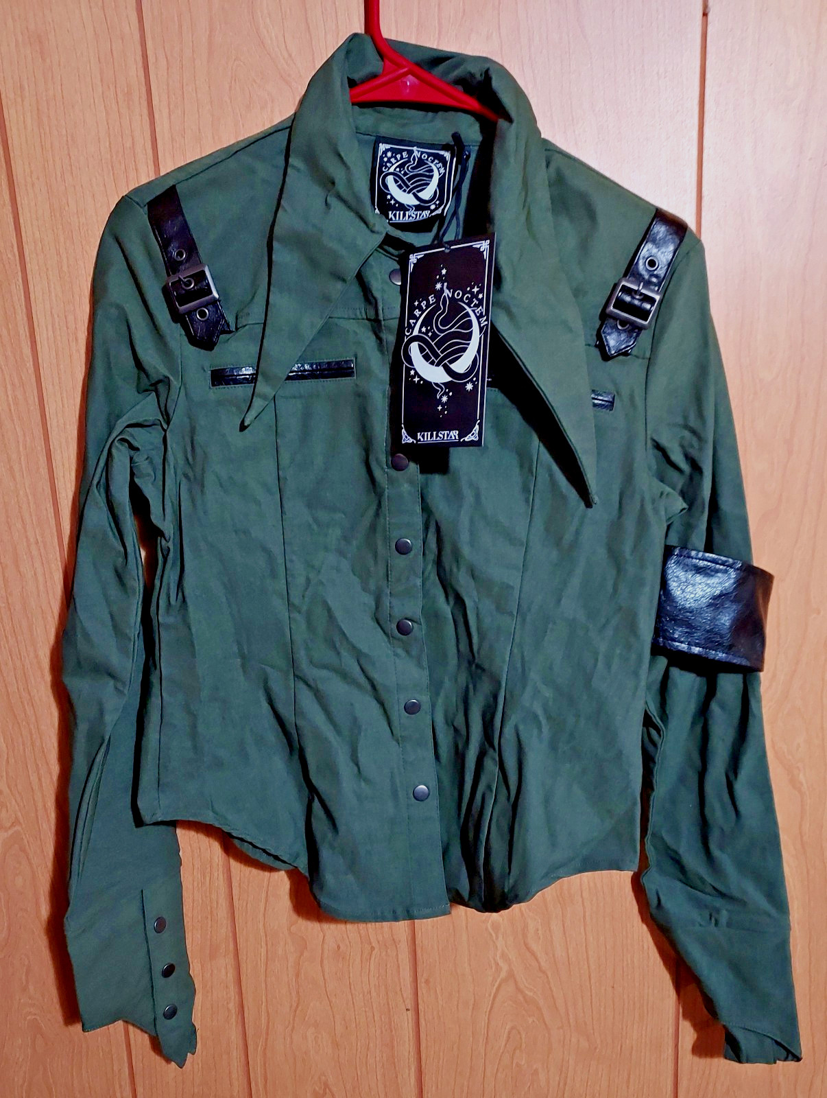 KillStar Dolls Kill Secret Mission – Green military top – Size L New w/ tags