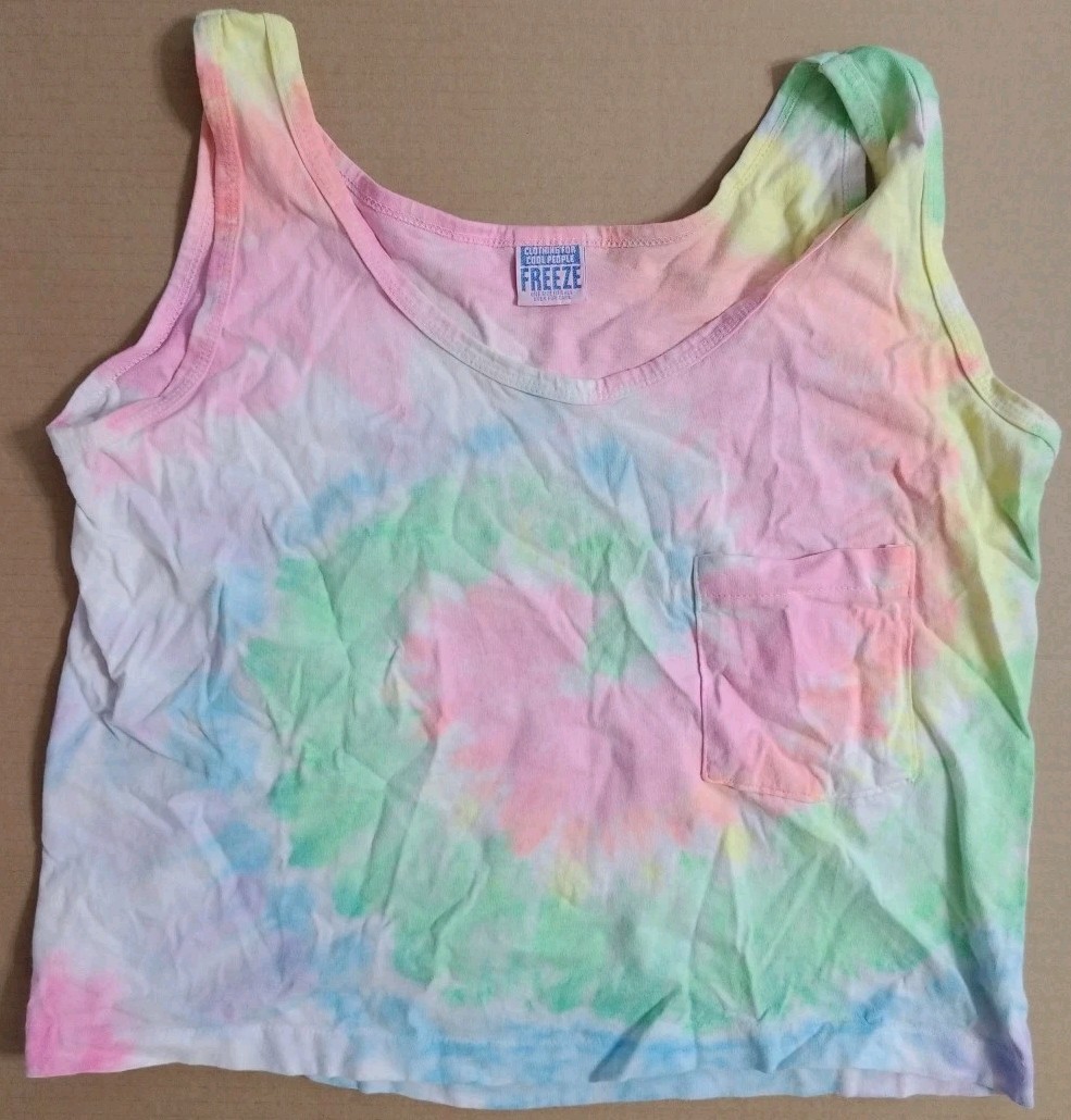 Vtg Clothing For Cool People Made In USA Osfa Tank Tie-dye 20 Long Single Stitch gallery