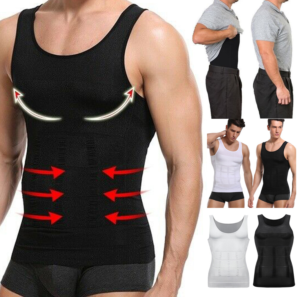 Men Body Shaper Slimming Tummy Vest Thermal Compression Shirt Tank Top Shapewear gallery