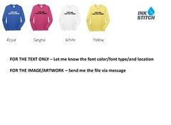 Ink Stitch Design Your Own Custom Cotton Long Sleeve Shirt