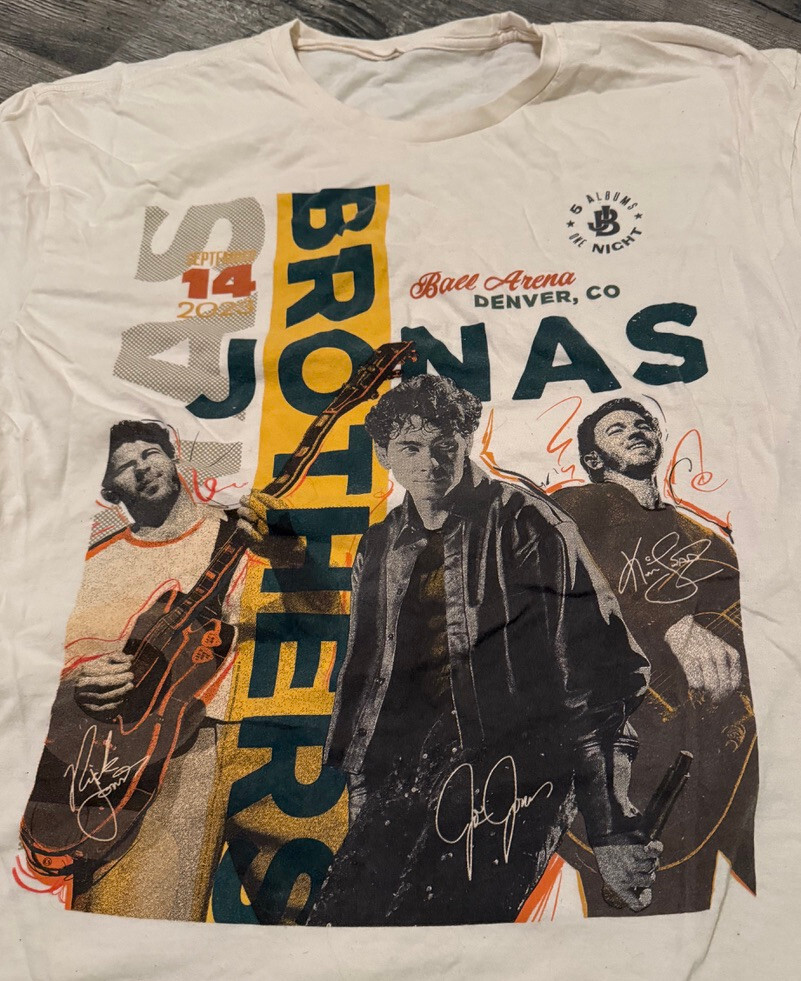 JONAS BROTHERS - 9/14/2023 DENVER, COLORADO Ball Arena Tour Event Shirt XL gallery