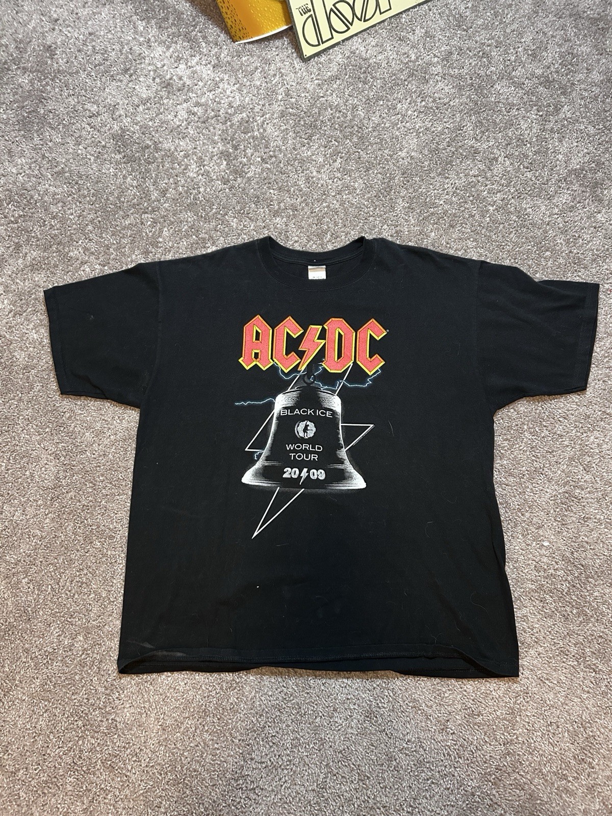 2000s AC/DC Black Ice 2009 World Tour Rock And Roll Rock Band Tee Sz 2XL