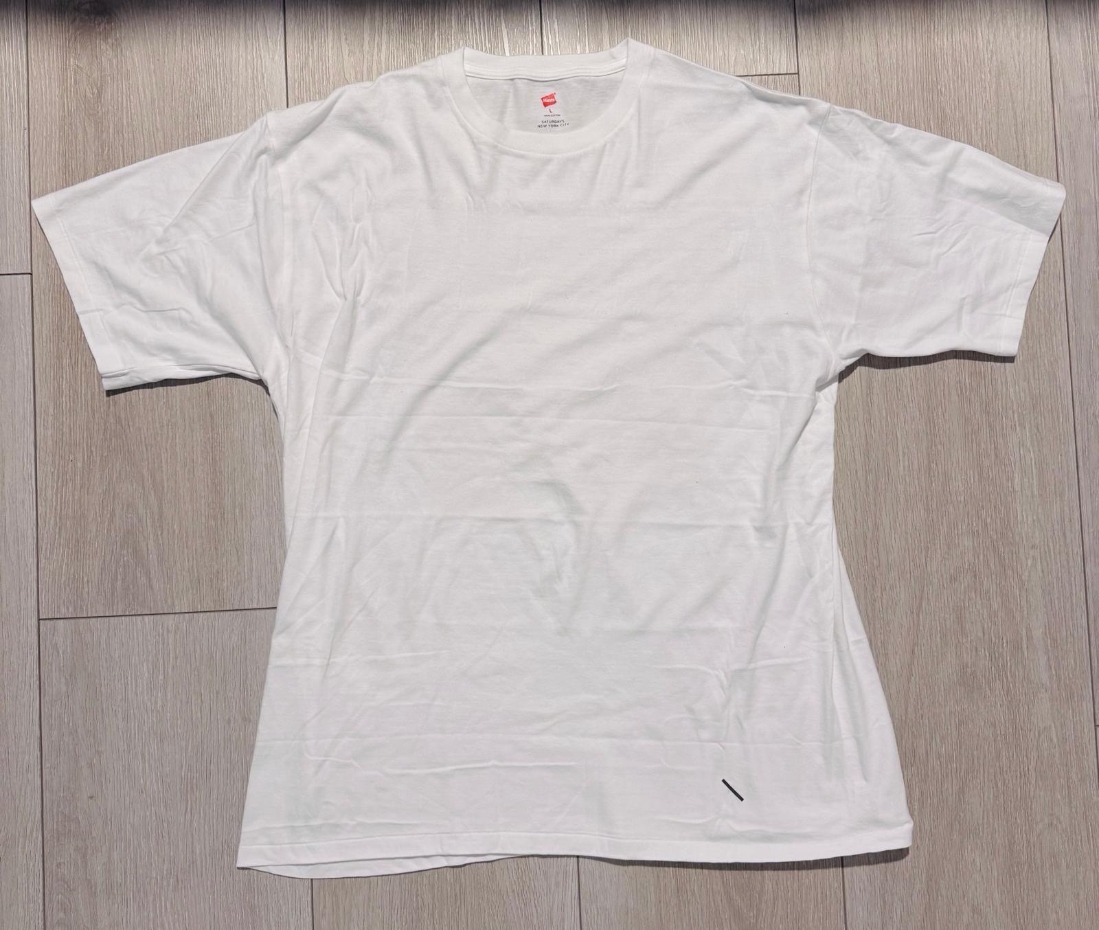 Hanes x Saturdays NYC Washed Cotton Tees Size L 2-Pack × 1 gallery