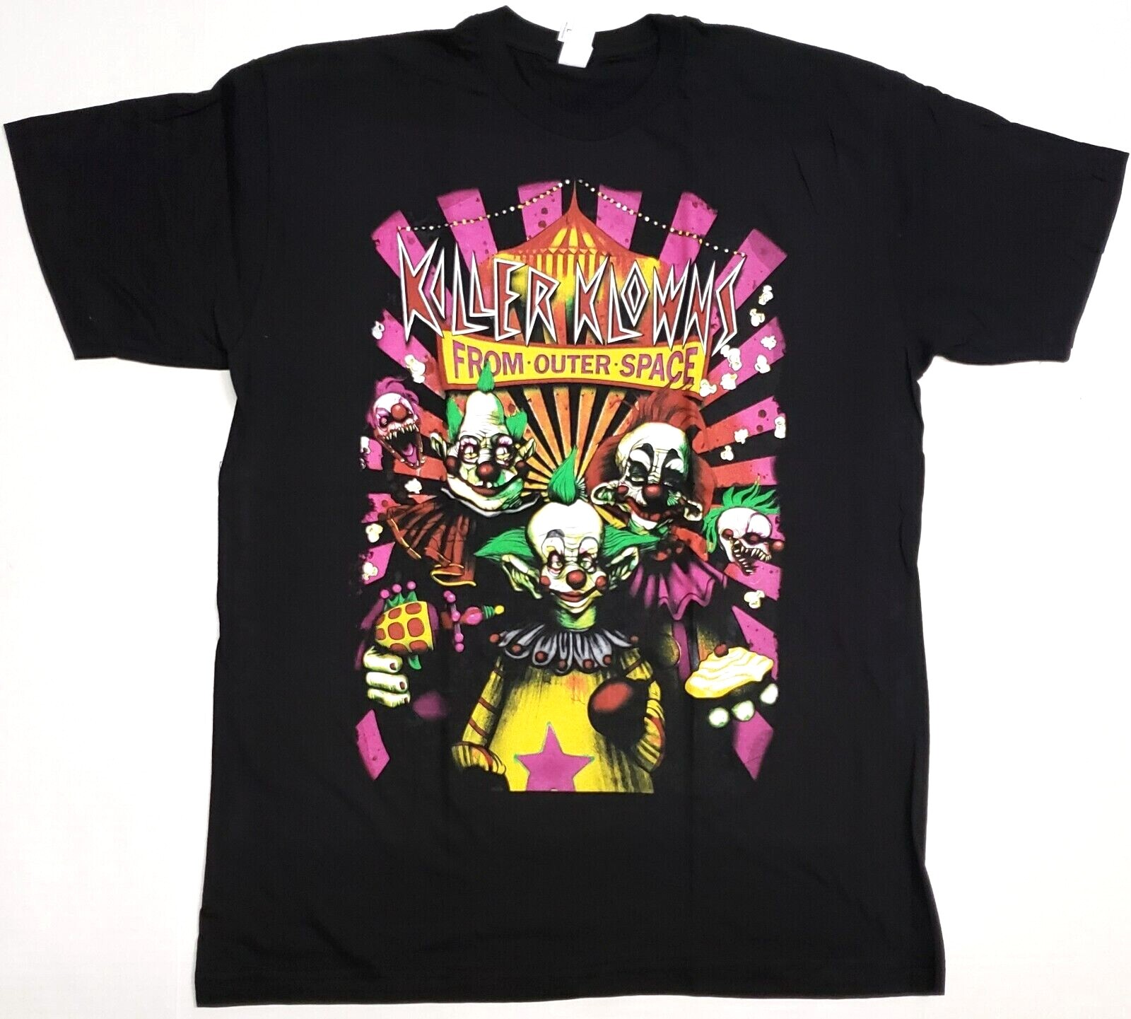 Killer Klowns From Outer Space T-shirt Scary Horror B-Movie Tee Men's Black New gallery