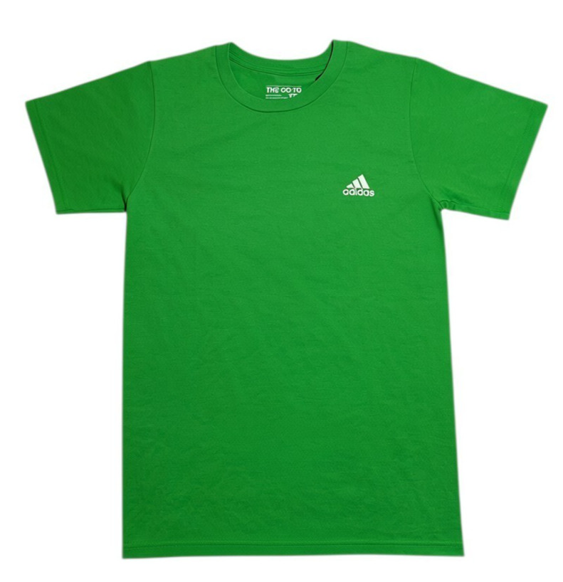 Adidas Go-To Tee Green Short Sleeve T-Shirt Men’s Size Small Athletic Casual NEW