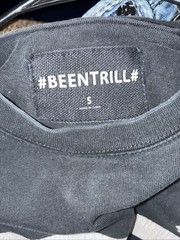 Been Trill Virgil Abloh WhiteBlack Print Longsleeve Jersey Shirt Size S RARE