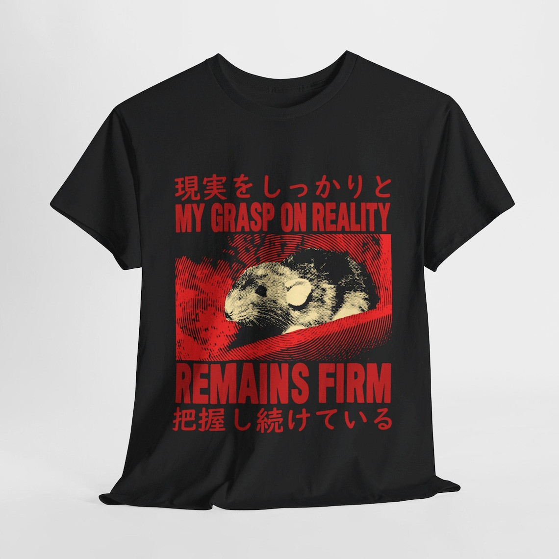 My Grasp on Reality Remains Firm Rat T-Shirt, Unisex tee gallery